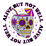 Load image into Gallery viewer, Alive But Not Well Sugar Skull Sticker
