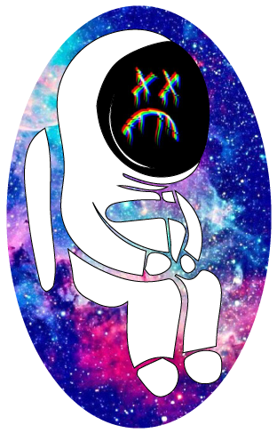 Sad Astronaut Sticker